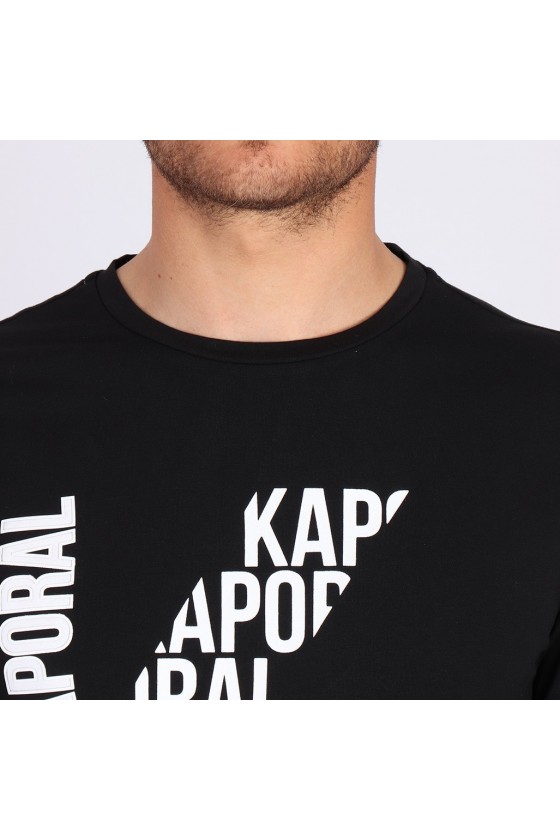 T shirt Kaporal manches longues homme Gerlu noir