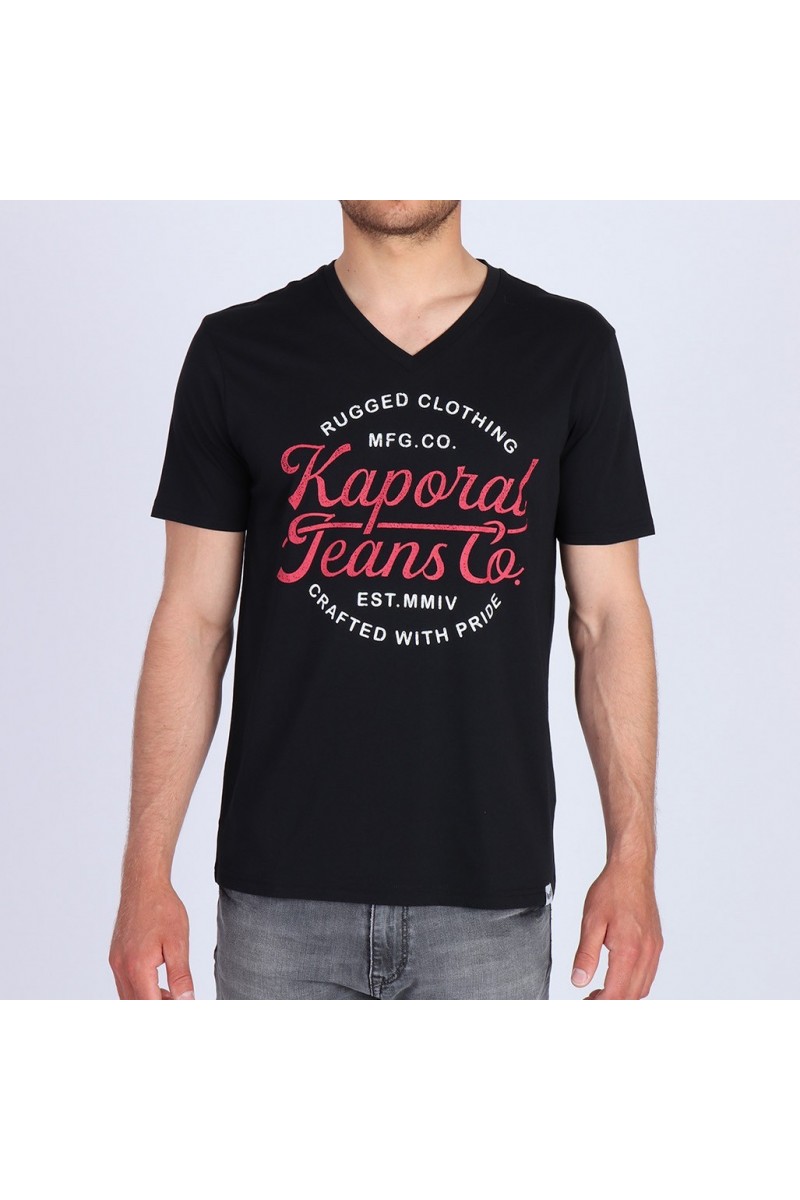 T shirt Kaporal manches courtes homme Obuce noir