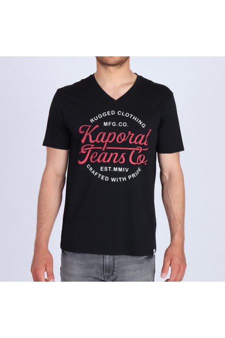 T shirt Kaporal manches courtes homme Obuce noir