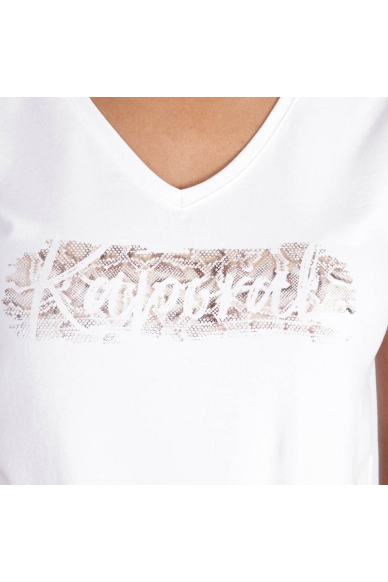 T shirt Kaporal manches courtes femme RAP White