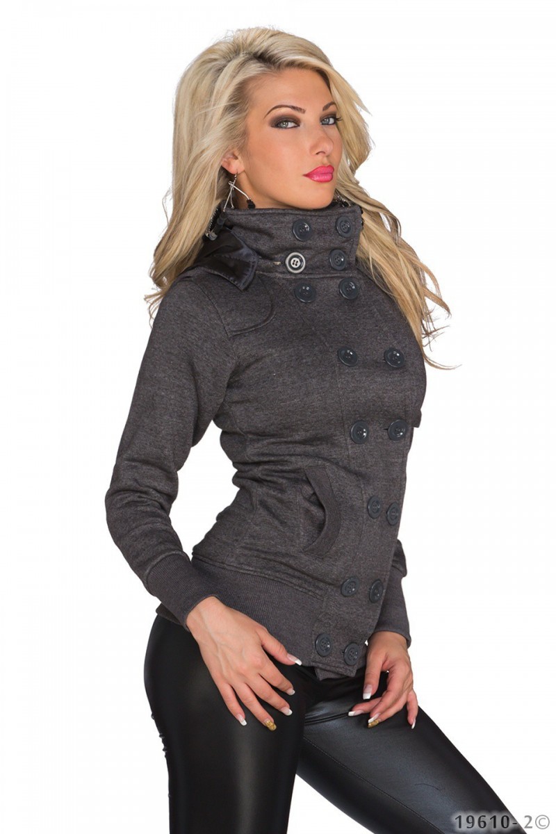 Manteaux Veste Femme Malika Fashion tendance Gris