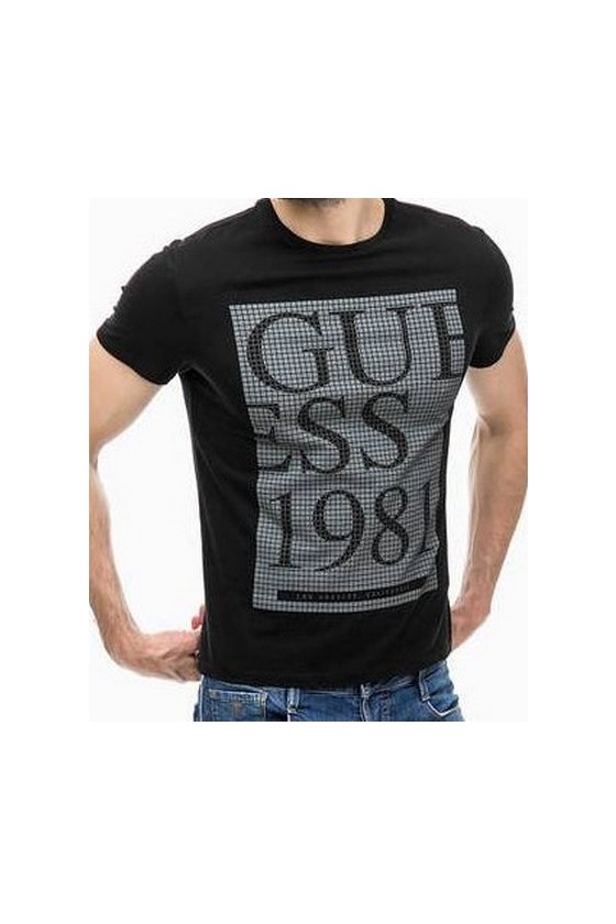 T shirt Guess manches courtes homme M74I39 Noir