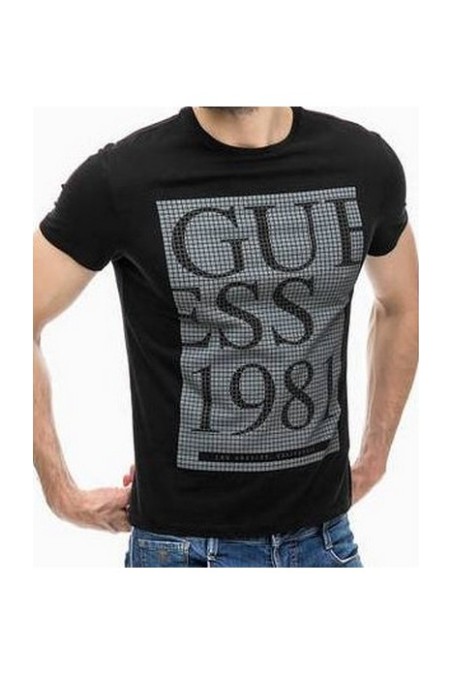 T shirt Guess manches courtes homme M74I39 Noir