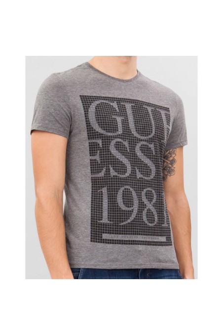 T shirt Guess manches courtes homme M74I39 Gris