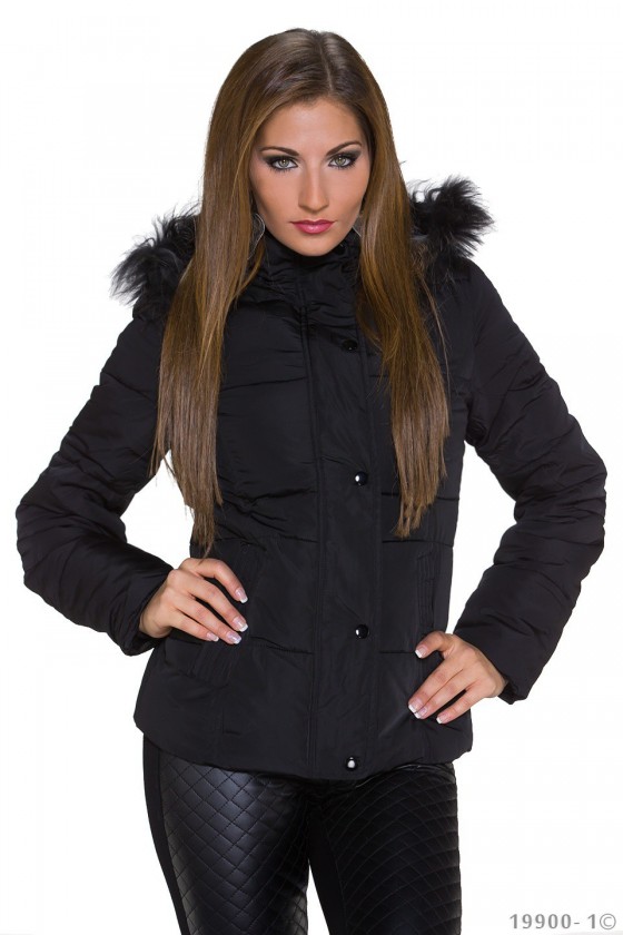 Blouson Manteau Femme Luxestar Fashion tendance Noir