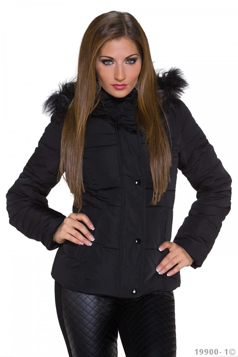 Blouson Manteau Femme Luxestar Fashion tendance Noir