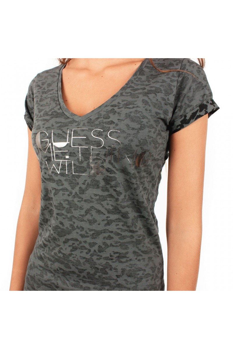 TEE SHIRT GUESS FEMME MANCHE COURTE W41I04 NOIR