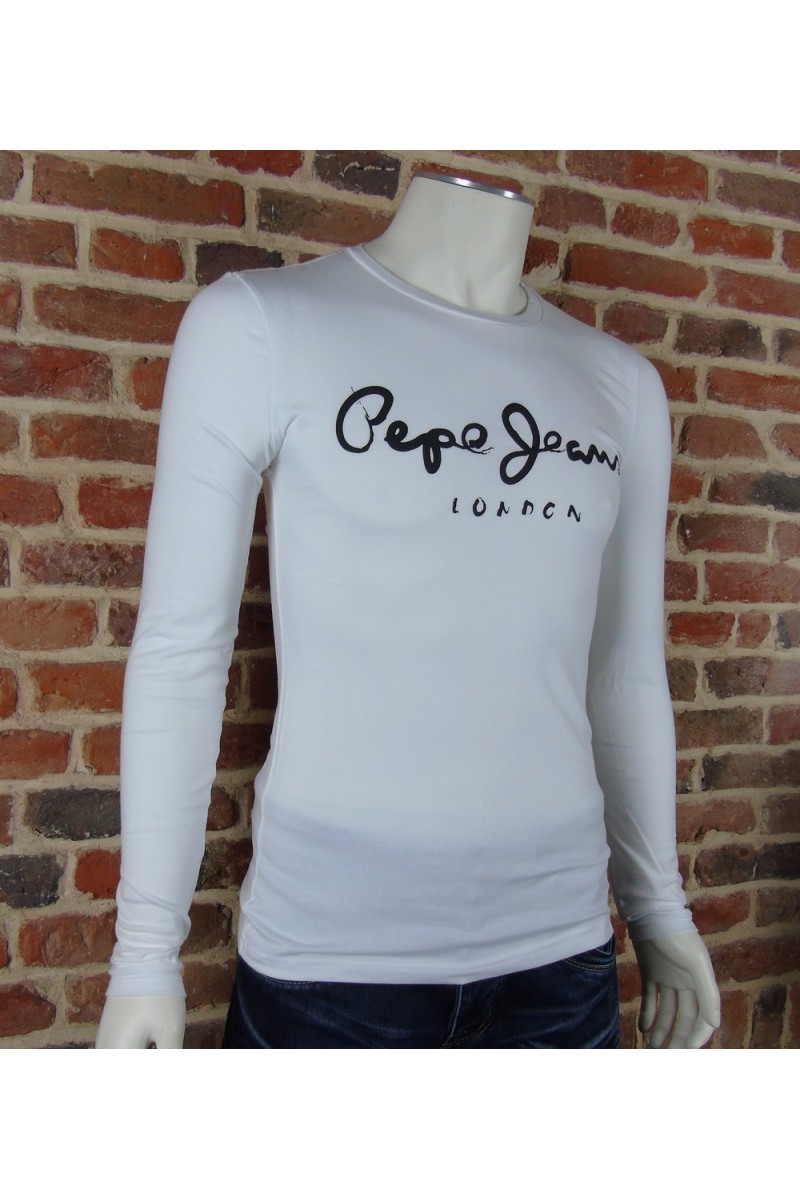 T shirt Pepe jeans Homme manches longues PM501O595 Blanc