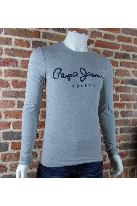 T shirt Pepe jeans Homme manches longues PM501O595 Gris