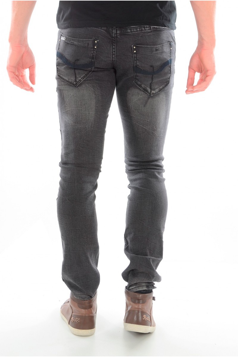 Jeans Homme slim BIAGGIO JEANS DUKROM GREY 