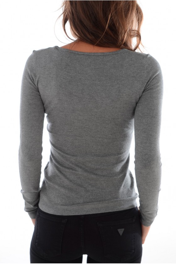 Pull GUESS Femme W43R51Z01I0 Gris