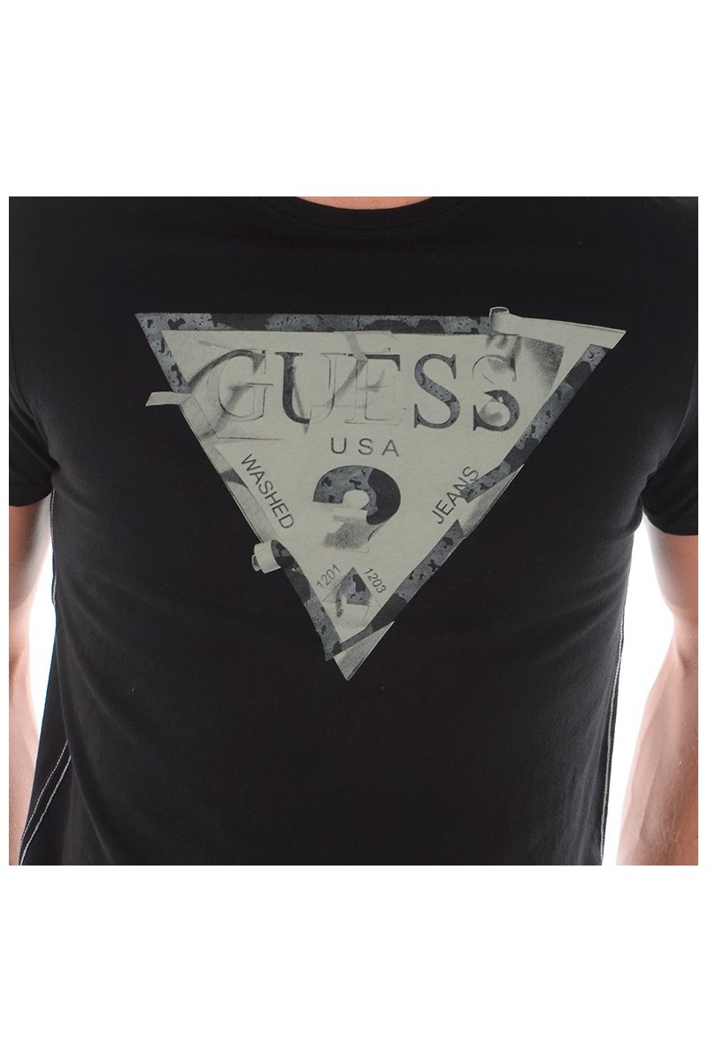 T shirt Guess Homme manches courtes M43I20 Noir