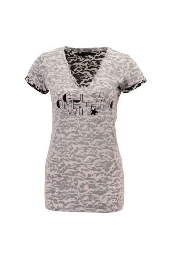 TEE SHIRT GUESS FEMME MANCHE COURTE W41I04 BLANC