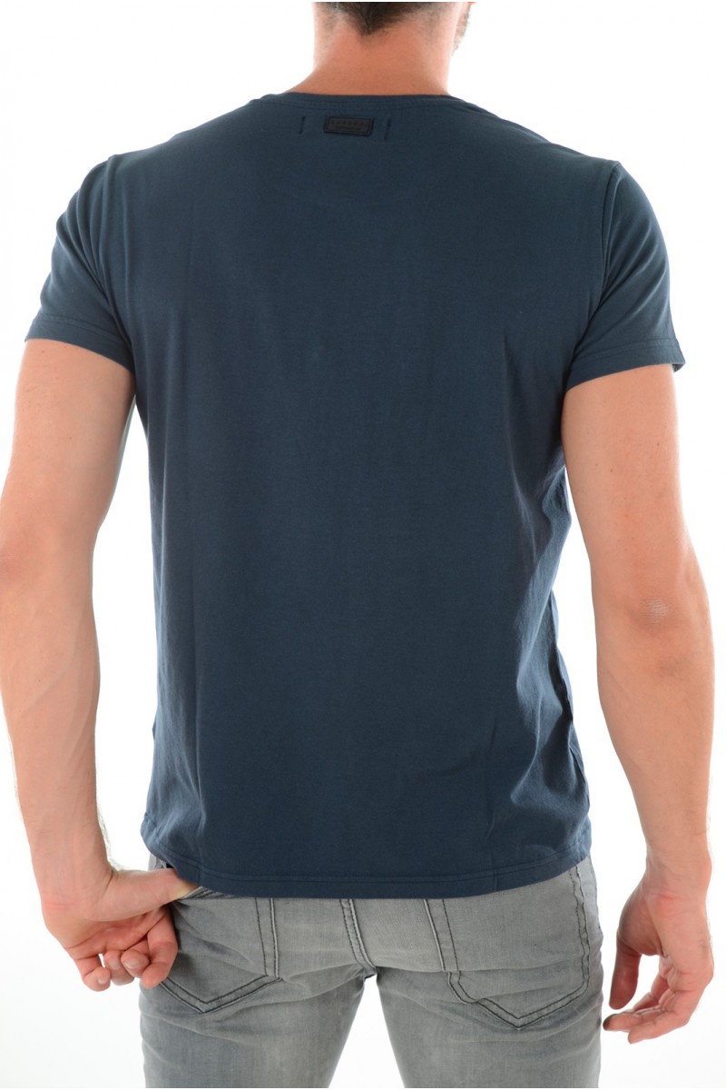 Tee shirt KAPORAL 5 Homme manches courtes HOOPY BLUE NIGHT