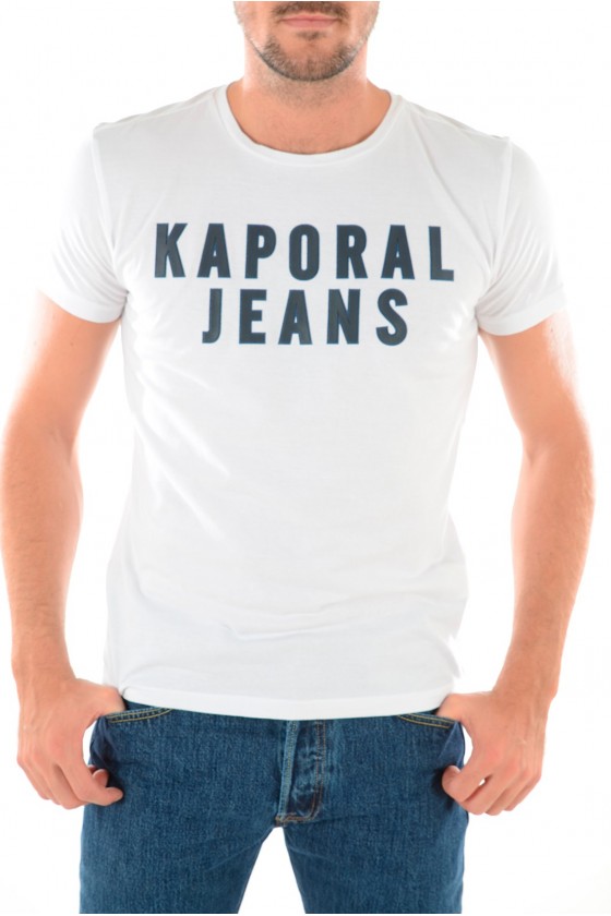 Tee shirt KAPORAL 5 Homme manches courtes HOOPY WHITE