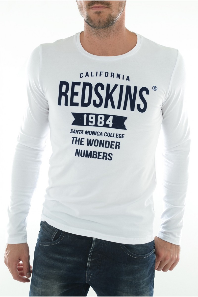 Tee shirt manches longues Homme REDSKINS ARVEL CALDER BLANC