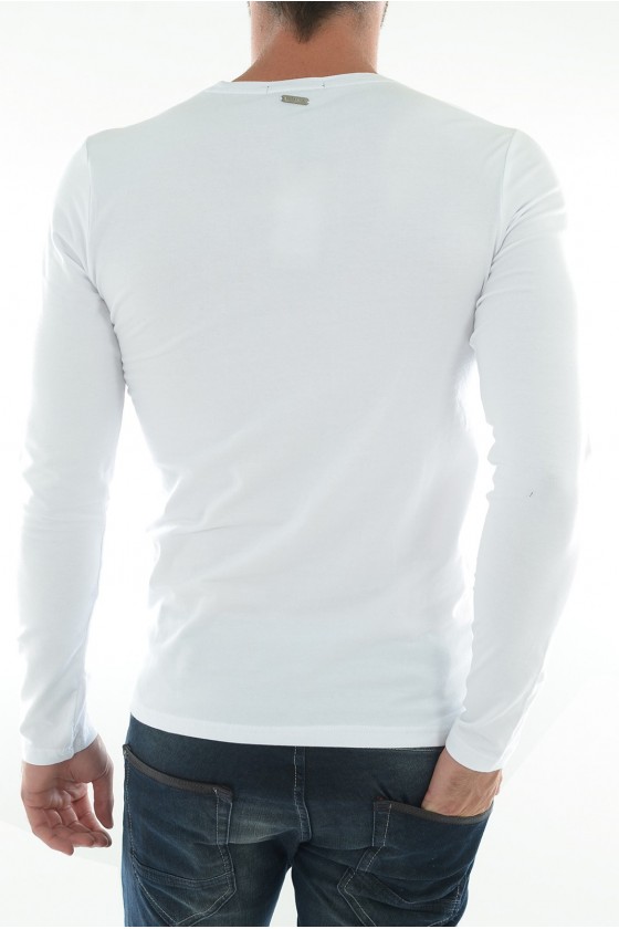 Tee shirt manches longues Homme REDSKINS ARVEL CALDER BLANC