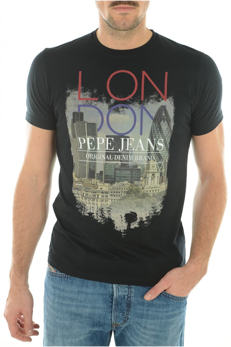 Tee shirt manches courtes Homme PEPE JEANS PM501900 DONATO S/S 999 NOIR