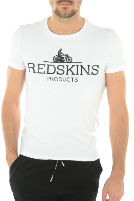 Tee shirt manches courtes Homme Redskins PANTHER CALDER Blanc