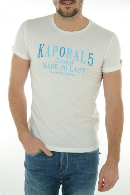 Tee shirt manches courtes Homme Kaporal KOREV blanc