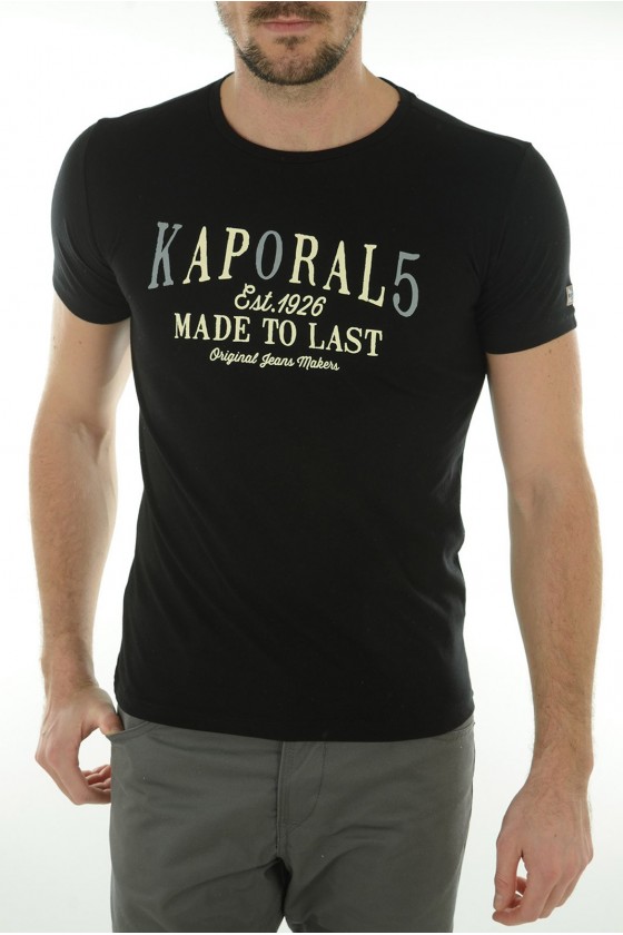Tee shirt manches courtes Homme Kaporal KOREV noir