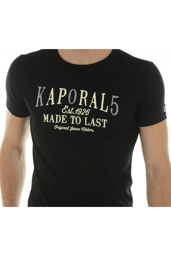 Tee shirt manches courtes Homme Kaporal KOREV noir