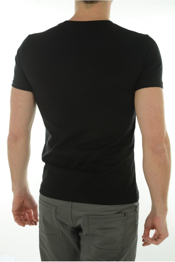 Tee shirt manches courtes Homme Kaporal KOREV noir