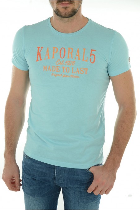 Tee shirt manches courtes Homme Kaporal KOREV Bleu ciel