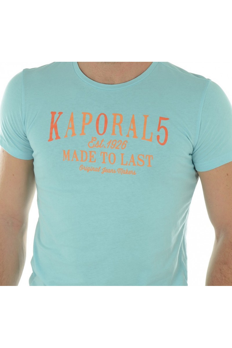 Tee shirt manches courtes Homme Kaporal KOREV Bleu ciel