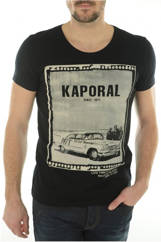 Tee shirt manches courtes Homme Kaporal KURT Noir