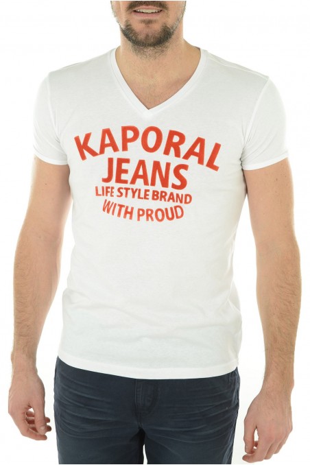 Tee shirt manches courtes Homme Kaporal KELOU blanc