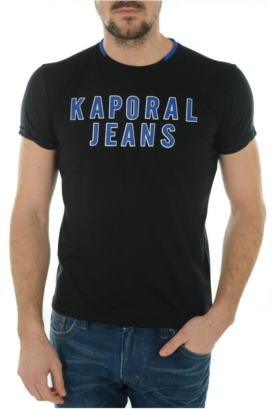 Tee shirt manches courtes Homme Kaporal HOOPY M11 Noir