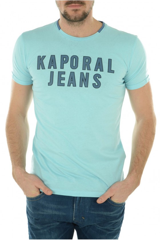 Tee shirt manches courtes Homme Kaporal HOOPY M11 Bleu ciel