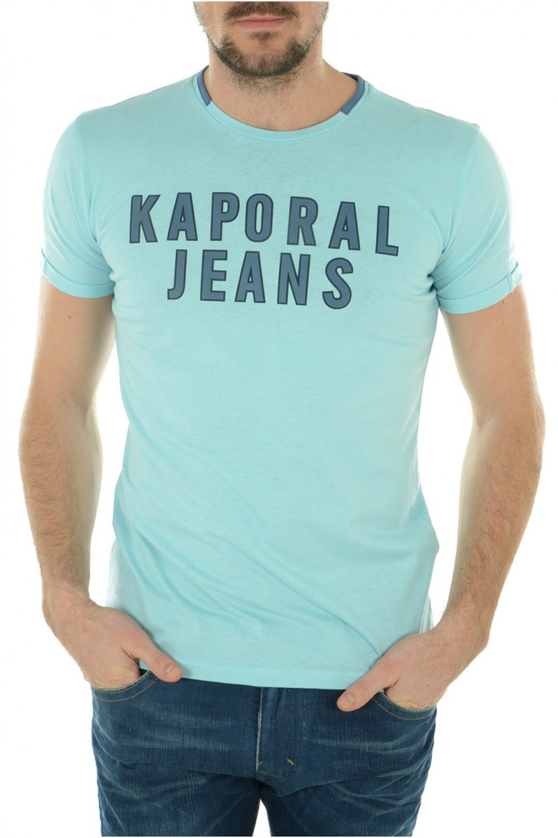 Tee shirt manches courtes Homme Kaporal HOOPY M11 Bleu ciel