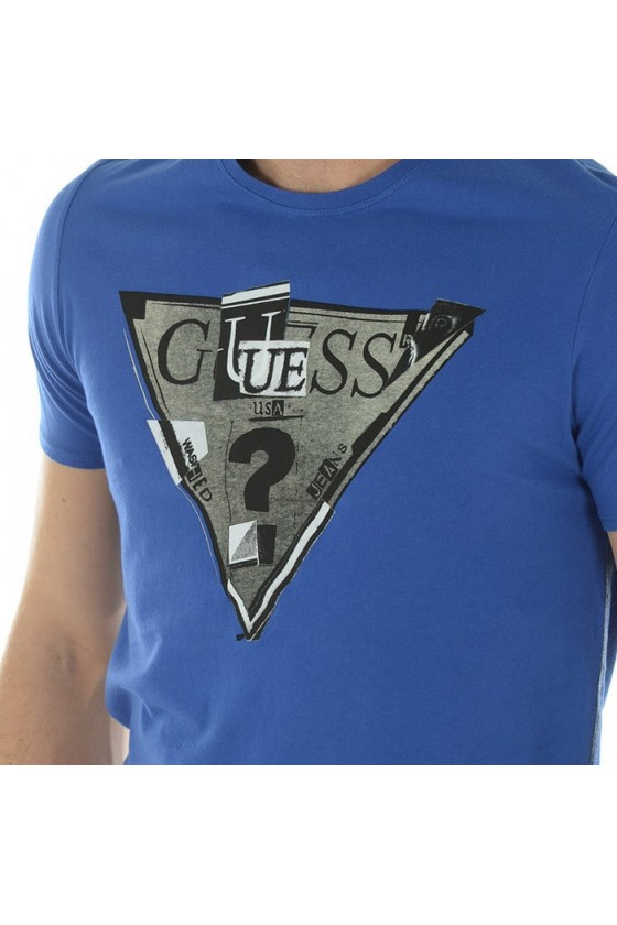 Tee shirt Guess Homme manches courtes M44I18I3Z00 B790 Bleu roi