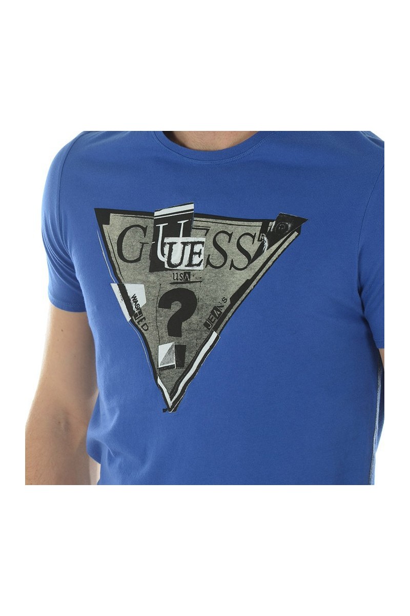 Tee shirt Guess Homme manches courtes M44I18I3Z00 B790 Bleu roi