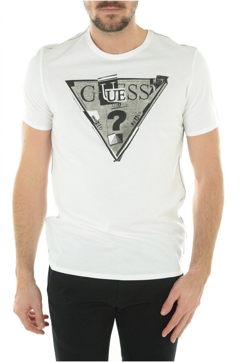 Tee shirt Guess Homme manches courtes M44I18I3Z00 Blanc