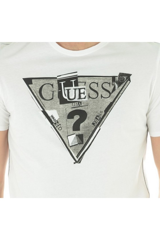 Tee shirt Guess Homme manches courtes M44I18I3Z00 Blanc