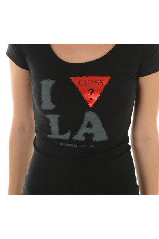 Tee shirt Guess Femme manches courtes W44I10 Noir 