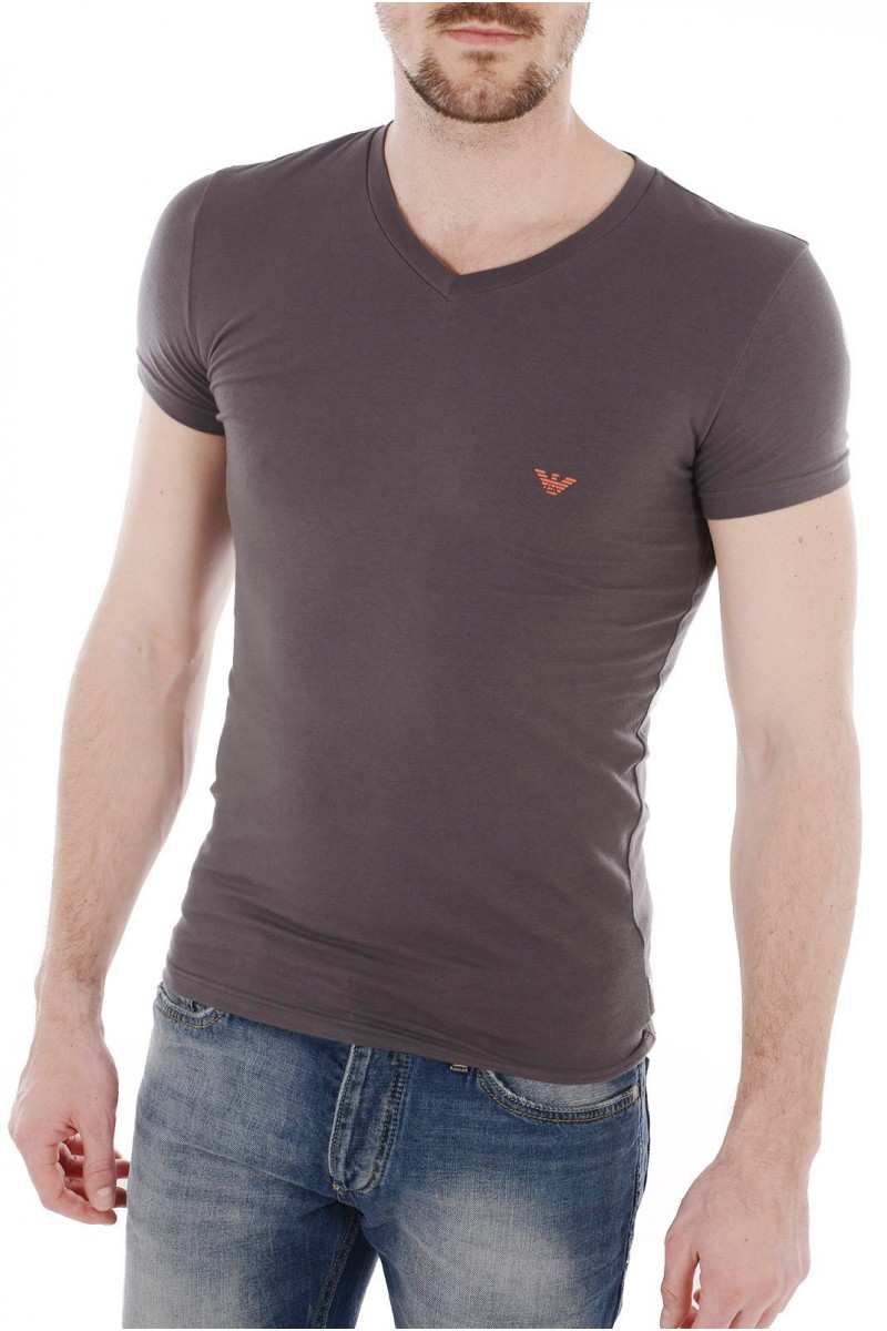 Tee shirt Emporio Armani Homme manches courtes 5P745 Gris 