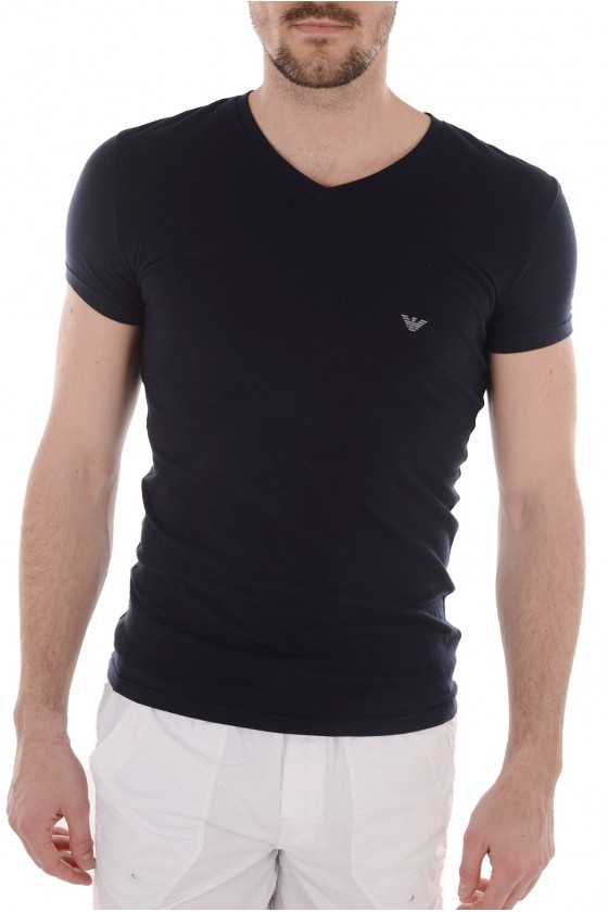 Tee shirt Emporio Armani Homme manches courtes 5P745 Bleu