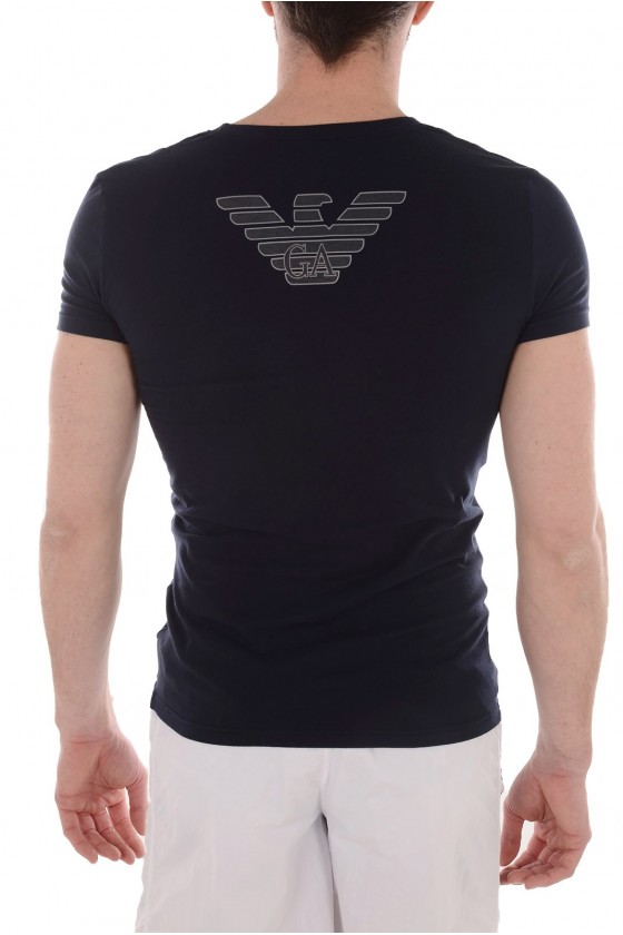 Tee shirt Emporio Armani Homme manches courtes 5P745 Bleu