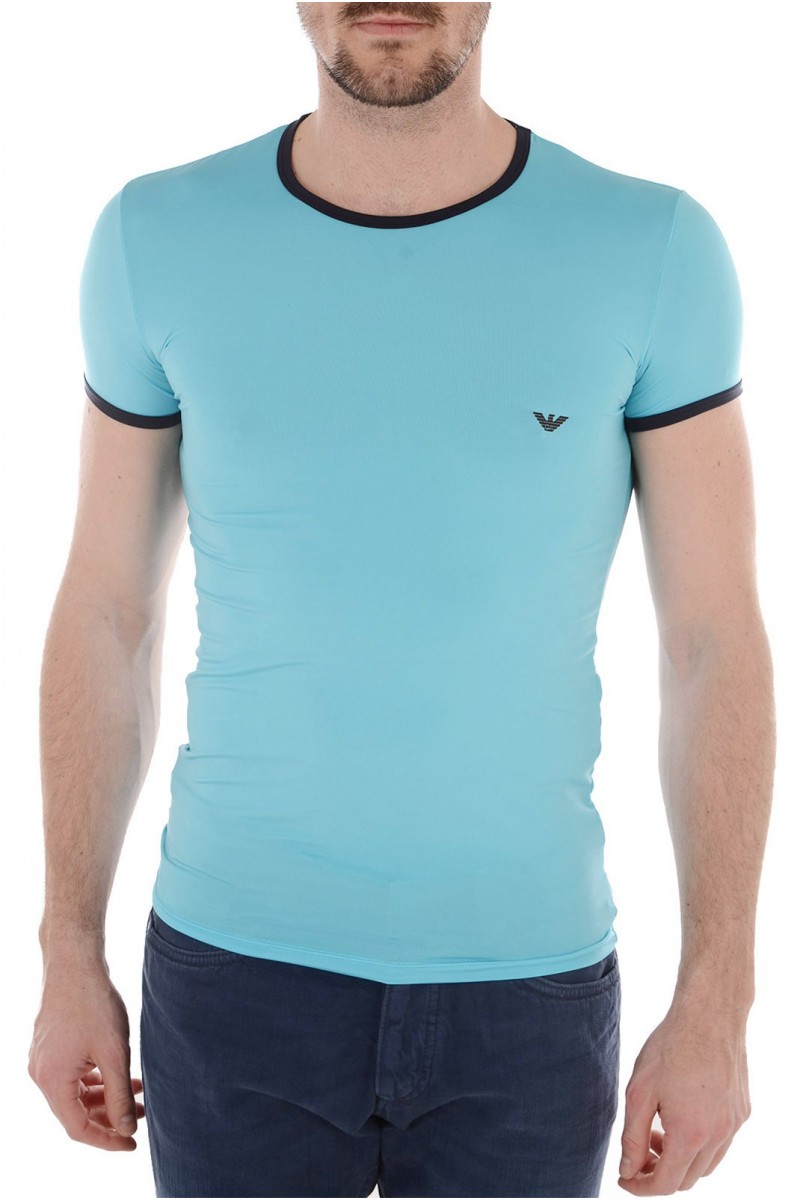 Tee shirt Emporio Armani Homme manches courtes 5P532 Bleu ciel