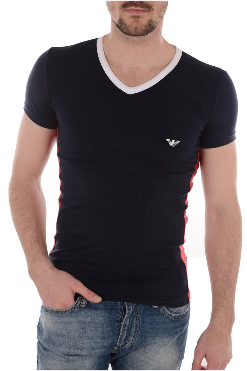 Tee shirt Emporio Armani Homme manches courtes 5P523 00135 Bleu foncé