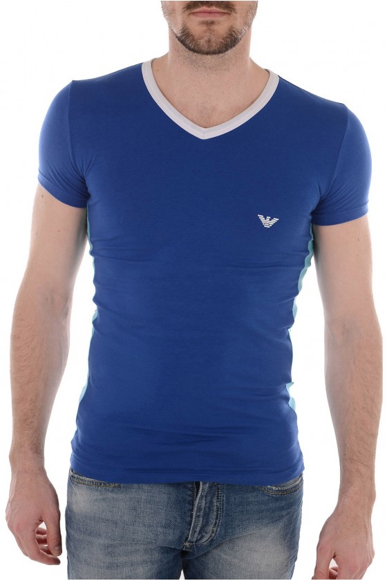 Tee shirt Emporio Armani Homme manches courtes 5P523 03833 Bleu roi