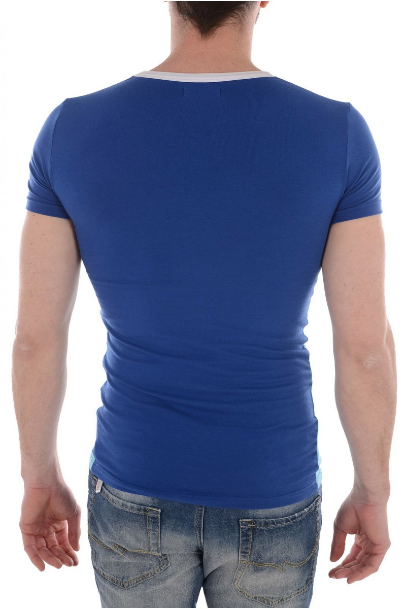 Tee shirt Emporio Armani Homme manches courtes 5P523 03833 Bleu roi