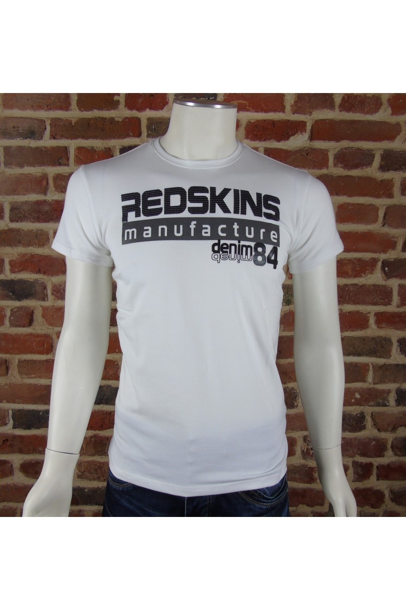 Tee shirt Redskins homme manches courtes LAMBERT CALDER BLANC