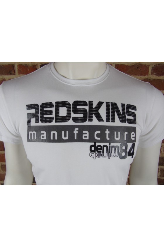 Tee shirt Redskins homme manches courtes LAMBERT CALDER BLANC