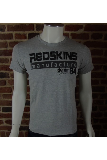 Tee shirt Redskins homme manches courtes LAMBERT CALDER GRIS