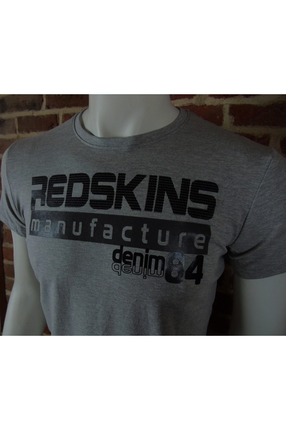 Tee shirt Redskins homme manches courtes LAMBERT CALDER GRIS
